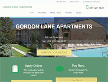 Tablet Screenshot of gordonlaneapts.com
